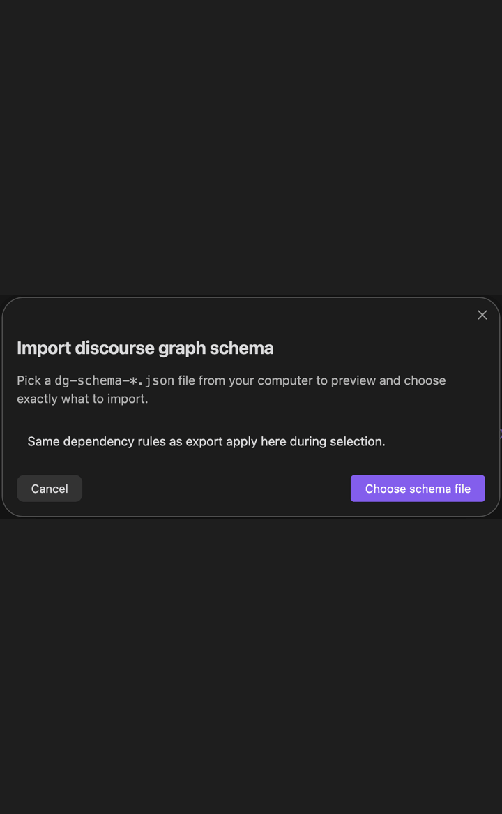 Importing a schema